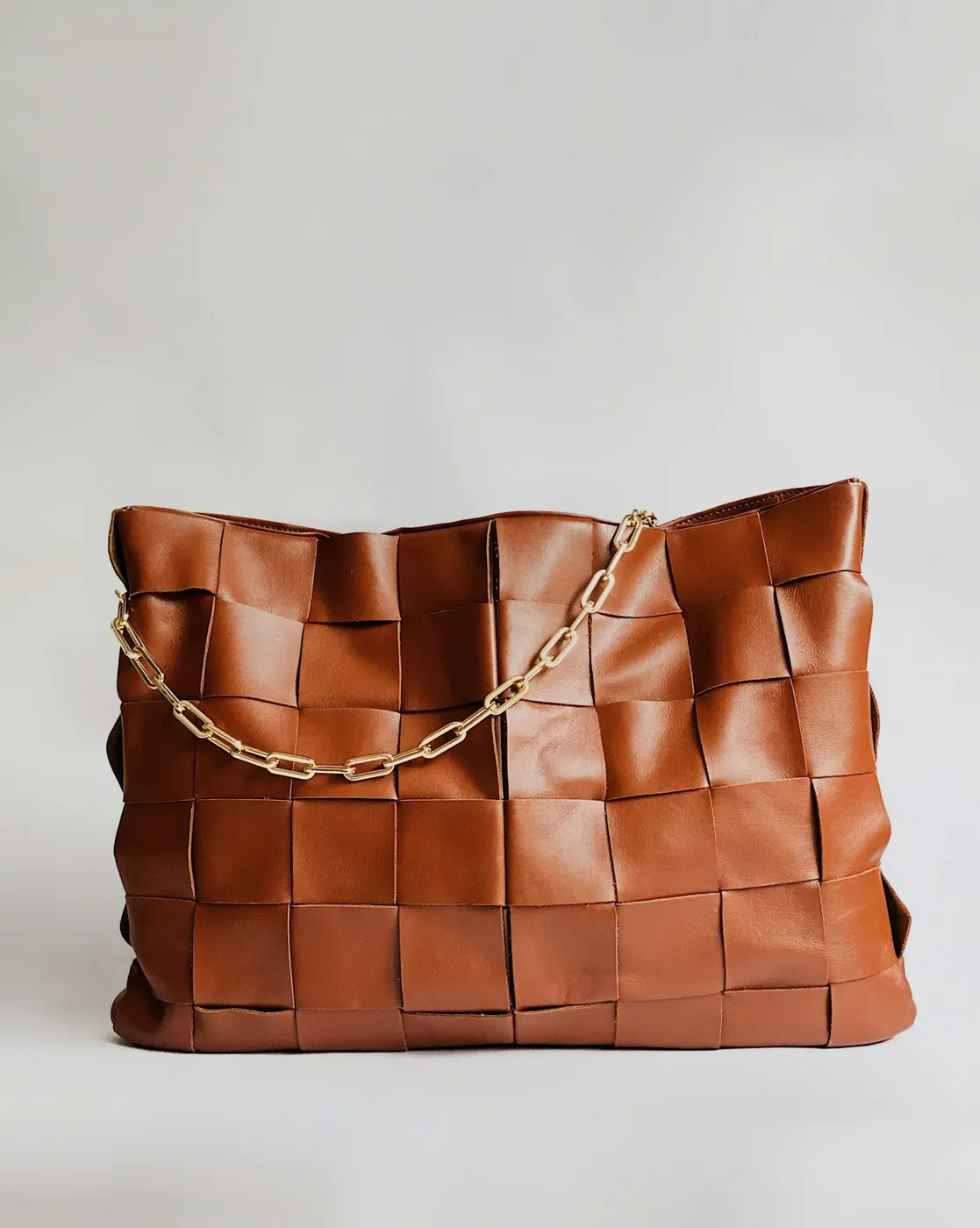 Woven Leather Tote